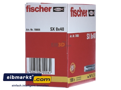 View on the left Fischer Deutschl. SX 8 Universal anchor plug 8x40mm - 
