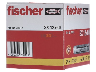 View on the left Fischer DE SX 12 Expanding plug 12x60mm 
