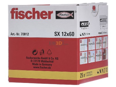 View on the right Fischer DE SX 12 Expanding plug 12x60mm 
