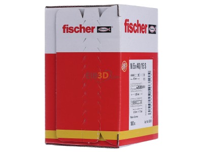 View on the left Fischer DE N 5x40/15 S Nail anchor 5x40mm 
