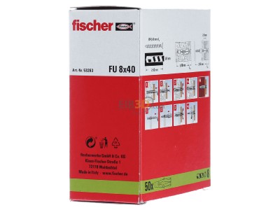 View on the right Fischer DE FU 8x40 Universal anchor plug 8x40mm 

