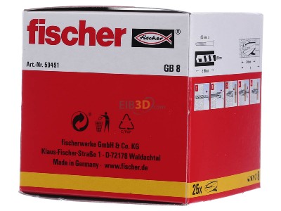 View on the right Fischer DE GB 8 Spiral plug 8x50mm 
