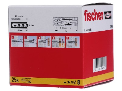 Ansicht hinten Fischer DE GB 8 Gasbetondbel 