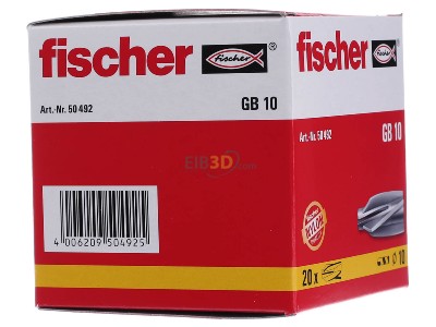 Ansicht links Fischer DE GB 10 Gasbetondbel 