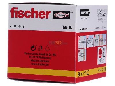 View on the right Fischer DE GB 10 Spiral plug 10x55mm 
