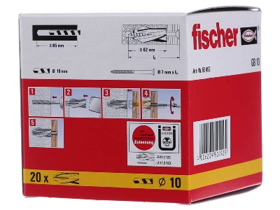 Ansicht hinten Fischer DE GB 10 Gasbetondbel 