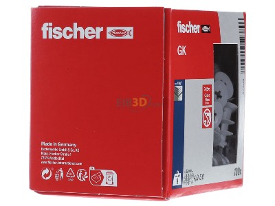 Ansicht links Fischer DE GK Gipskartond�bel 