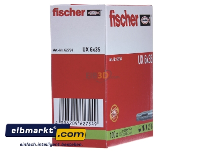 View on the left Fischer Deutschl. UX 6 Universal anchor plug 6x35mm
