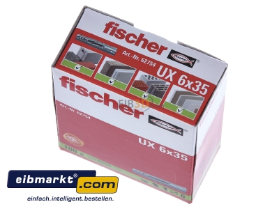 View up front Fischer Deutschl. UX 6 Universal anchor plug 6x35mm
