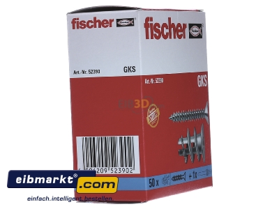 View on the left Fischer Deutschl. GK S Plasterboard plug
