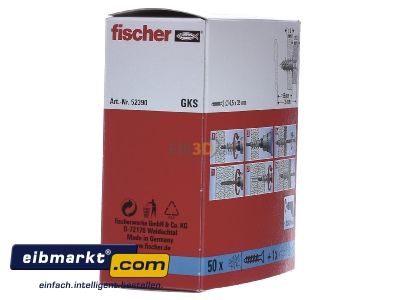 View on the right Fischer Deutschl. GK S Plasterboard plug
