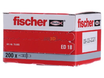 Front view Fischer DE ED 18 Nail 4x18mm 
