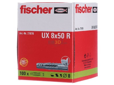 Frontansicht Fischer DE UX 8 R Universaldbel 