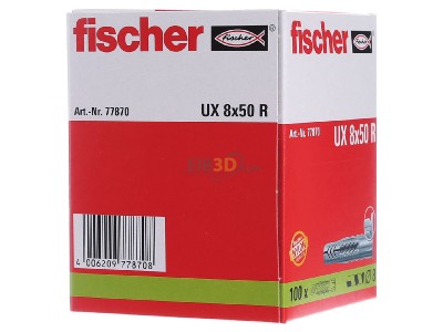 Ansicht links Fischer DE UX 8 R Universaldbel 