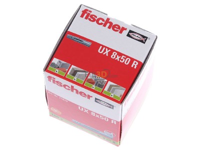 View up front Fischer DE UX 8 R Expanding plug 8x50mm 
