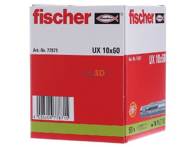 View on the left Fischer DE UX 10 Expanding plug 10x60mm 
