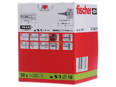 Ansicht hinten Fischer DE UX 10 R Universaldbel 