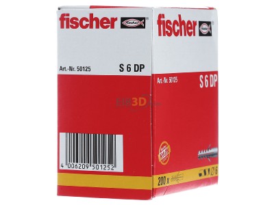 View on the left Fischer DE S 6 DP Expanding plug 6x30mm 
