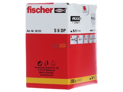 View on the right Fischer DE S 6 DP Expanding plug 6x30mm 
