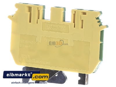 Back view Phoenix Contact UDK 3-PE Ground terminal block 2-p 
