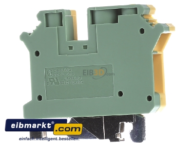 Front view Phoenix Contact UK 10-PLUS-PE Ground terminal block 2-p 
