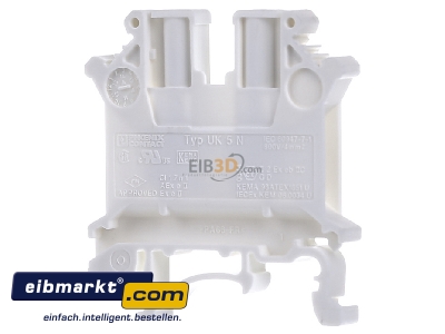 Back view Phoenix Contact UK  5 N WH Feed-through terminal block
