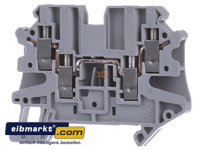 Front view Phoenix Contact UT 2,5-QUATTRO Feed-through terminal block
