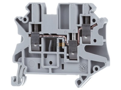 Front view Phoenix UT 2,5-TWIN Feed-through terminal block 5,2mm 24A 
