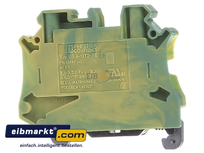 Ansicht hinten Phoenix Contact 3046207 Durchgangsreihenklemme UT 4-MTD-PE/S
