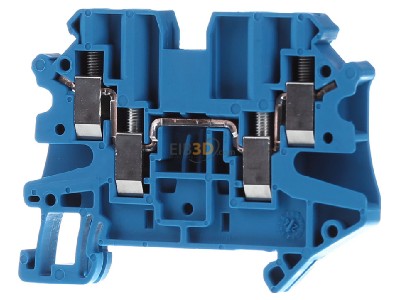 Front view Phoenix UT 4-QUATTRO BU Feed-through terminal block 6,2mm 32A 
