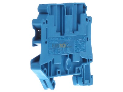 View on the right Phoenix UT 4-QUATTRO BU Feed-through terminal block 6,2mm 32A 
