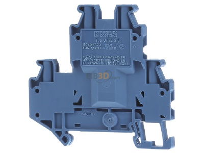 Back view Phoenix UTTB 2,5 BU Feed-through terminal block 5,2mm 24A 
