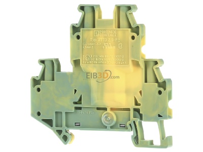 Back view Phoenix Contact UTTB 2,5-PE Ground terminal block 2-p 5,2mm 
