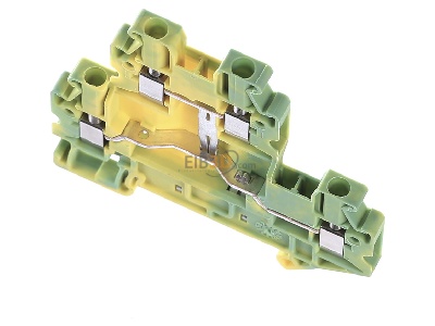 View up front Phoenix Contact UTTB 2,5-PE Ground terminal block 2-p 5,2mm 
