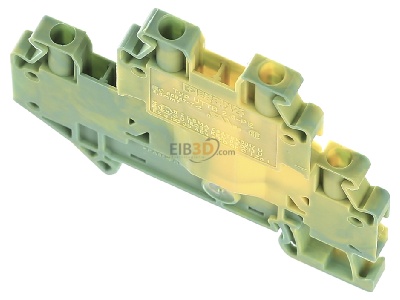 Top rear view Phoenix Contact UTTB 2,5-PE Ground terminal block 2-p 5,2mm 
