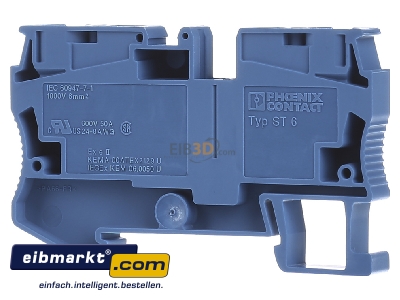 Back view Phoenix Contact ST 6 BU Feed-through terminal block 8,2mm 52A
