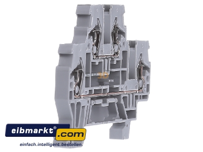 Ansicht links WAGO Kontakttechnik 870-501 Doppelstockklemme 0,08-2,4mmq grau L/L 