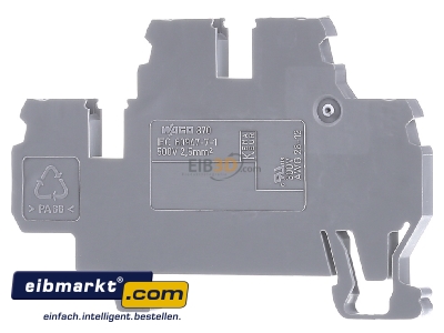 Back view WAGO Kontakttechnik 870-501 Feed-through terminal block 5mm 24A 
