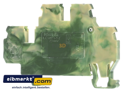 Ansicht hinten WAGO Kontakttechnik 870-507 Doppelstockklemme 0,08-2,4qmm gr/ge 