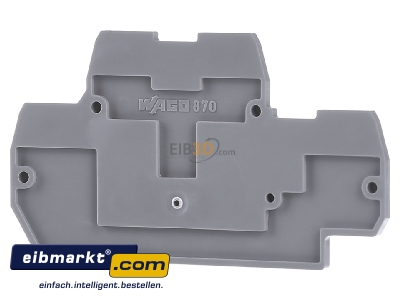Frontansicht WAGO Kontakttechnik 870-518 Abschluss-/Zwischenplatte 0,08-2,4mmq grau 