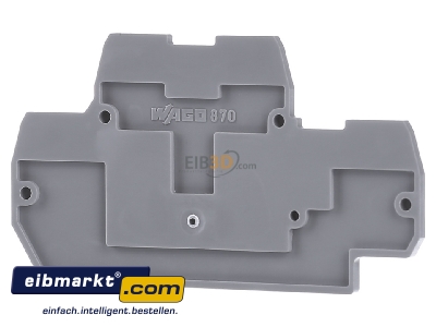 Front view WAGO Kontakttechnik 870-518 End/partition plate for terminal block
