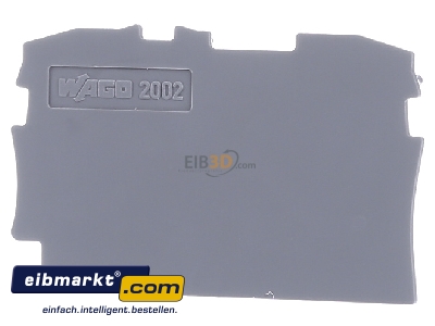 Front view WAGO Kontakttechnik 2002-1291 End/partition plate for terminal block
