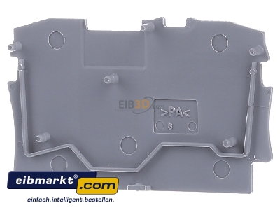 Back view WAGO Kontakttechnik 2002-1291 End/partition plate for terminal block
