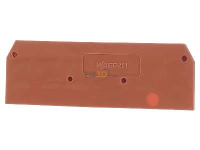 Frontansicht WAGO 281-335 Abschluplatte 2,5mm orange 