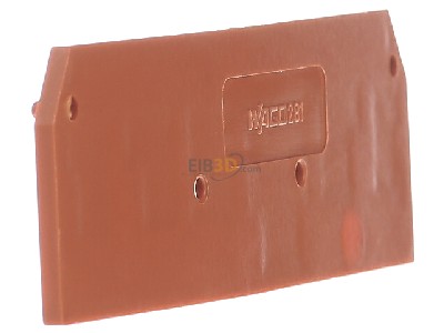 Ansicht links WAGO 281-335 Abschluplatte 2,5mm orange 
