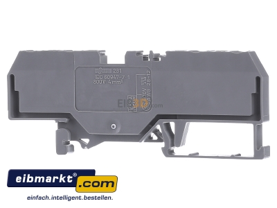 Back view WAGO Kontakttechnik 281-652 Feed-through terminal block 6mm 26A - 
