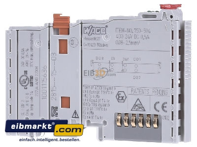 Front view WAGO Kontakttechnik 750-504 Fieldbus digital module 0 In / 4 Out - 
