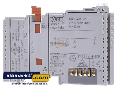 Frontansicht WAGO Kontakttechnik 750-602 Potentialeinspeisung DC24V passiv 