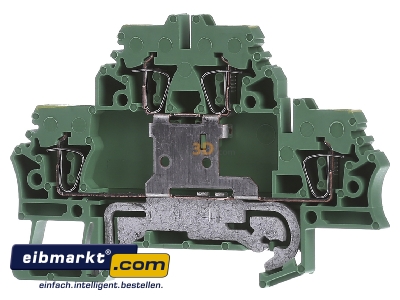 Front view Weidmller ZDK 2.5PE Ground terminal block 2-p 5mm - 
