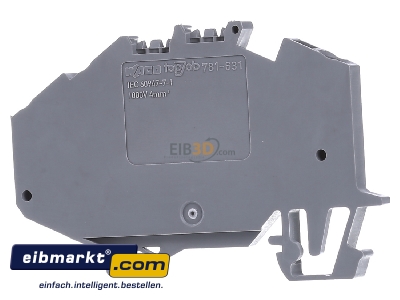 Back view WAGO Kontakttechnik 781-631 Feed-through terminal block 6mm 32A
